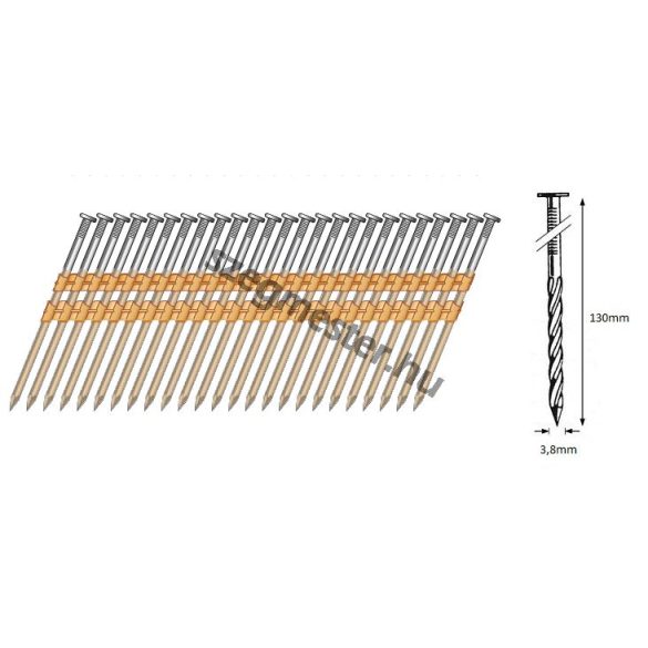 38/130 síktáras csavart gépi szeg 21° (1500 db)