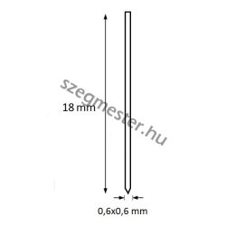 Mini-pin szeg 18mm (20.000db)