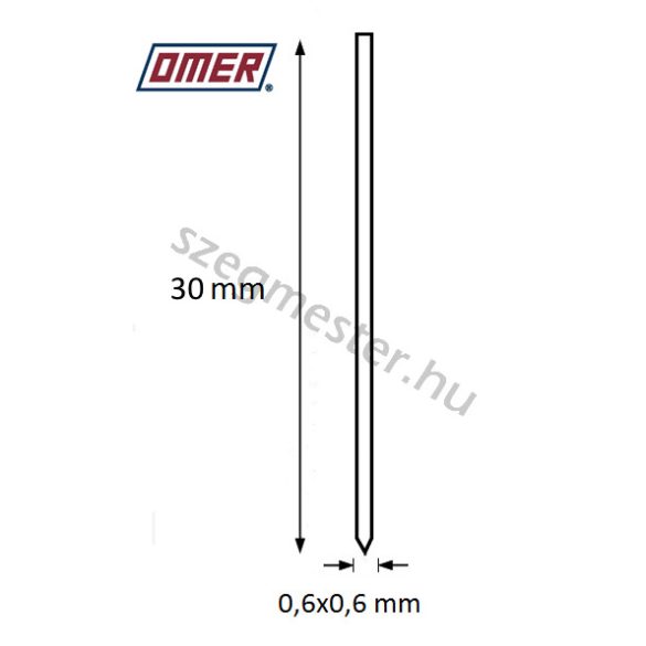 Mini-pin szeg 30mm OMER (20.000db)