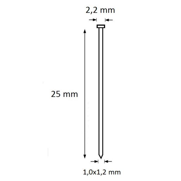 Ti-Pin szeg 25mm (5.000db)