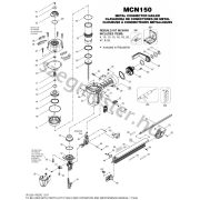 Bostitch MCN150-E szegező alkatrészei