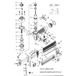 Bostitch SB-2IN1 SX szegező alkatrészei