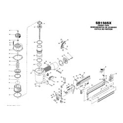 Bostitch SB156SX kapcsozó alkatrészei