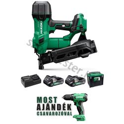   Hikoki NV1845DA-2Ah akkus körtáras zsindely szegező Hitboxban + ajándék csavarbehajtó