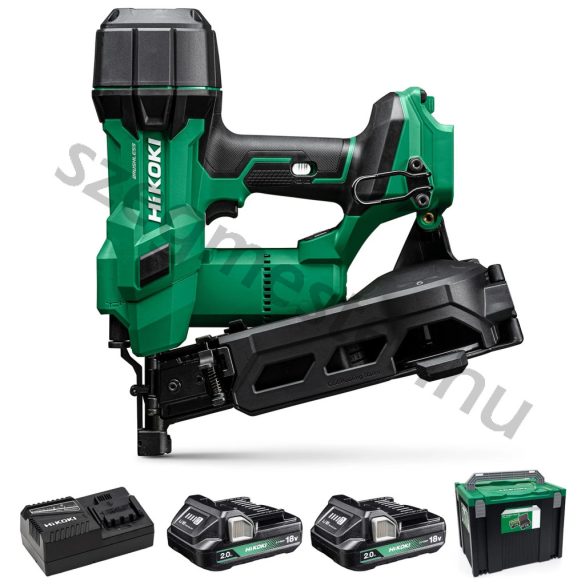 Hikoki NV1845DA-2Ah akkus körtáras zsindely szegező Hitboxban + ajándék csavarbehajtó