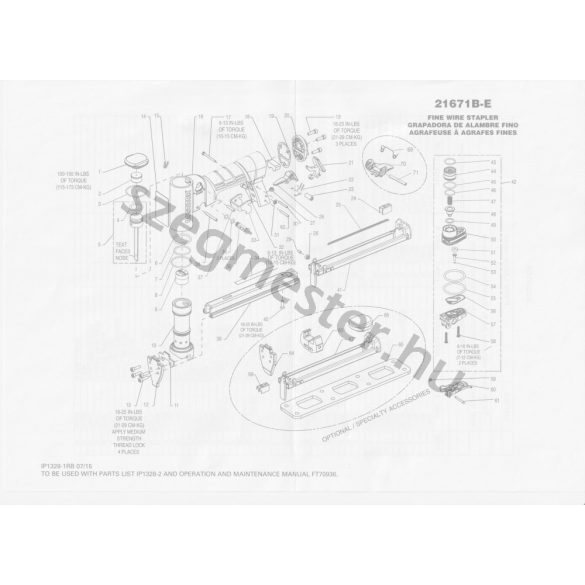 Bostitch 21671B-E kárpitos kapcsozó 