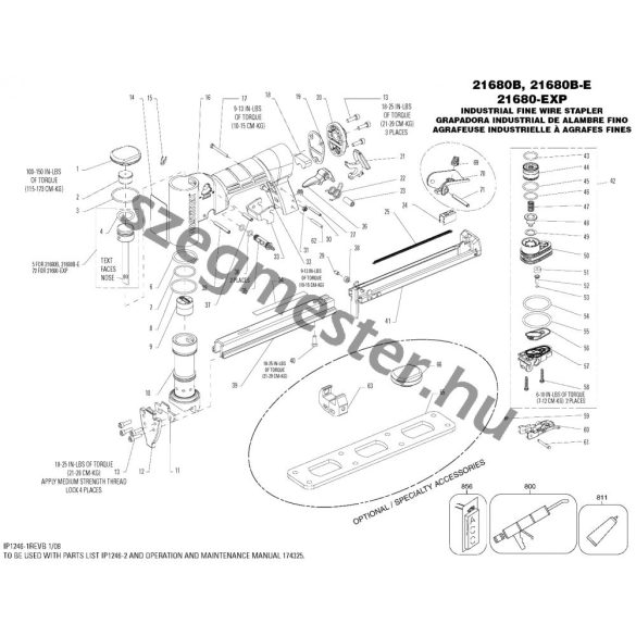 Bostitch 21680B-E kárpitos kapcsozó