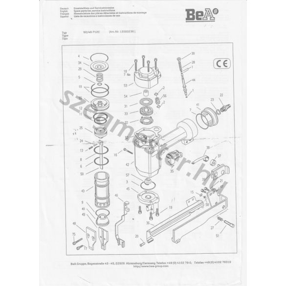 ! KIFUTOTT MODELL ! BeA 92/40-712 kapcsozó