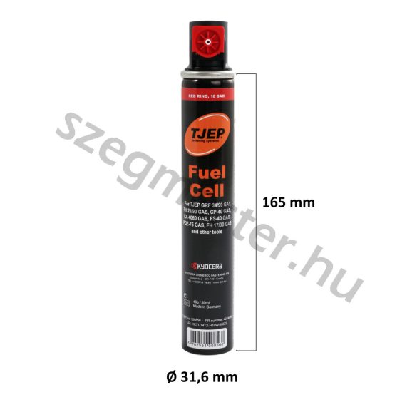 Gázpatron Tjep piros - 4 évszakos - 80ml / 40g