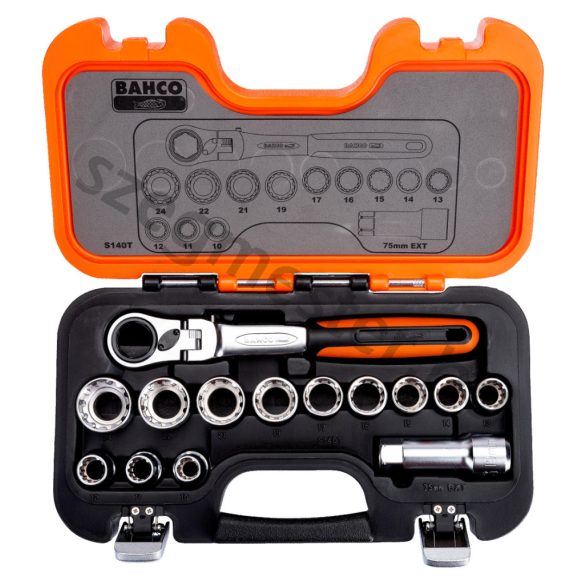 BAHCO Átmenős dugókulcs készlet 10–24 mm, 14 részes