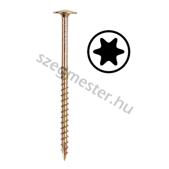 Faszerkezet építő csavar 6x220mm laposfejű TX30 