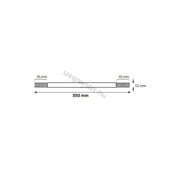 Fogópár csavar M12 x 350 mm