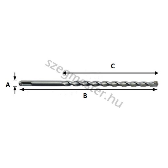 SDS-Plus Kőzetfúrószár 10x210-150mm