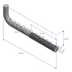 Talpszelemen csavar M14 x 400 mm