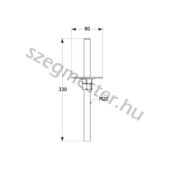 Állítható oszloptalp 80mm Betonozható
