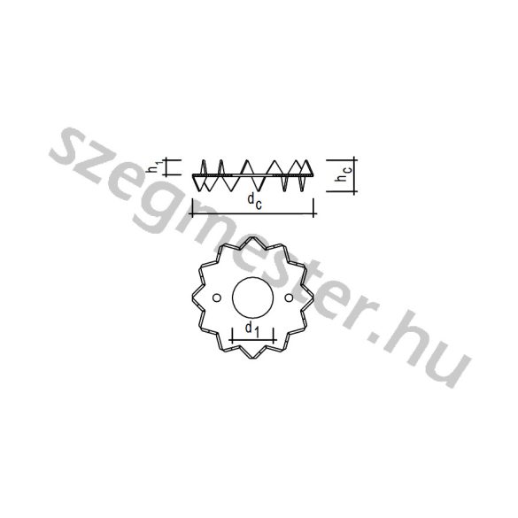 Bulldog tárcsa 75x26mm (C1-75G-B) 