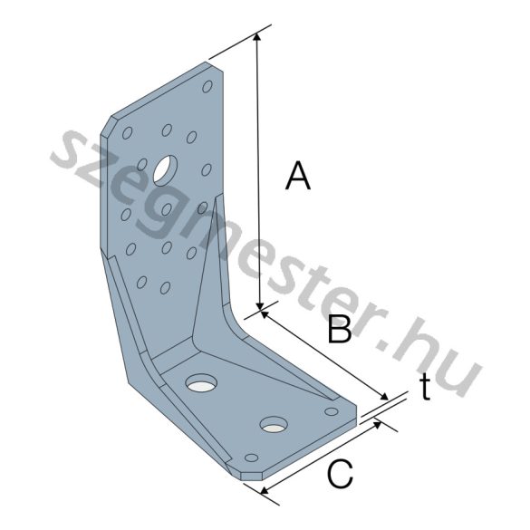 Horgony vasalat erősített 95x85x65x3,0mm (AKR95X3L)
