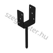 Oszloptartó kehely 100mm Betonozható Fekete