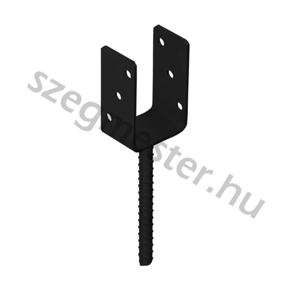 Oszloptartó kehely 80mm Betonozható Fekete