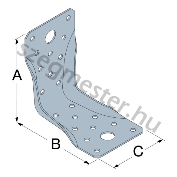 Sarokvas duplán erősített 103x103x90x2,0 (ABR100)