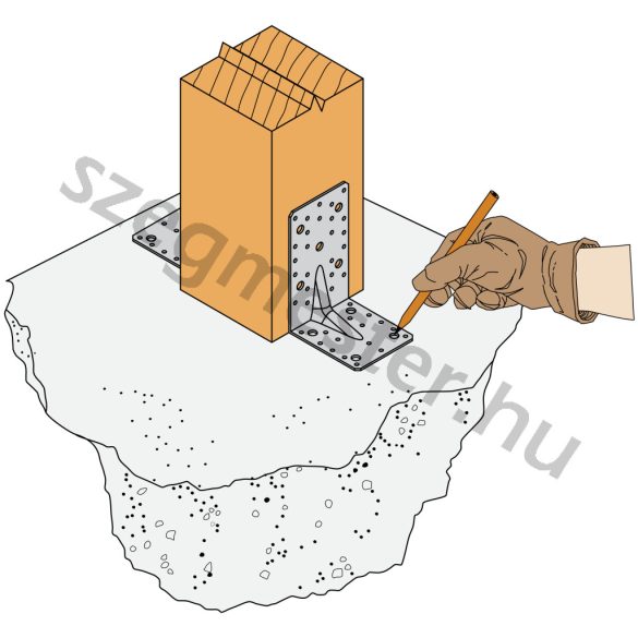 Sarokvas erősített 170x113x95x3,0 (E20/3)