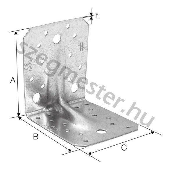Sarokvas erősített 90x90x65x2,5 (ABR90)