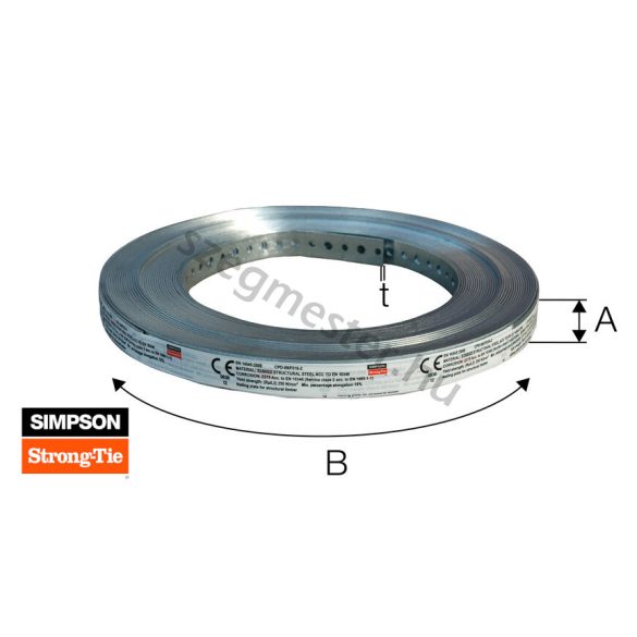 Függesztő szalag Simpson Strong-Tie 20 x 1,5mm x 10m (tp27115)