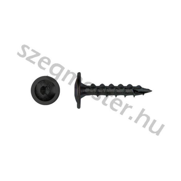 Vasalat rögzítő csavar FEKETE 8x40 mm Laposfejű TX40